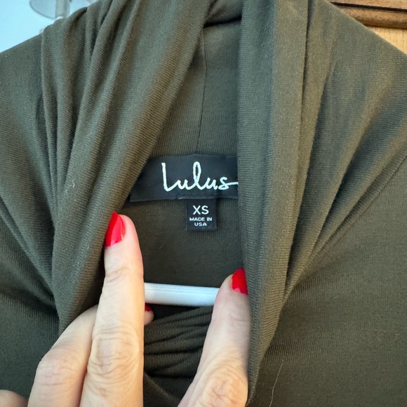 Lulus Olive Green Turtleneck Dress - Picture 2 of 2